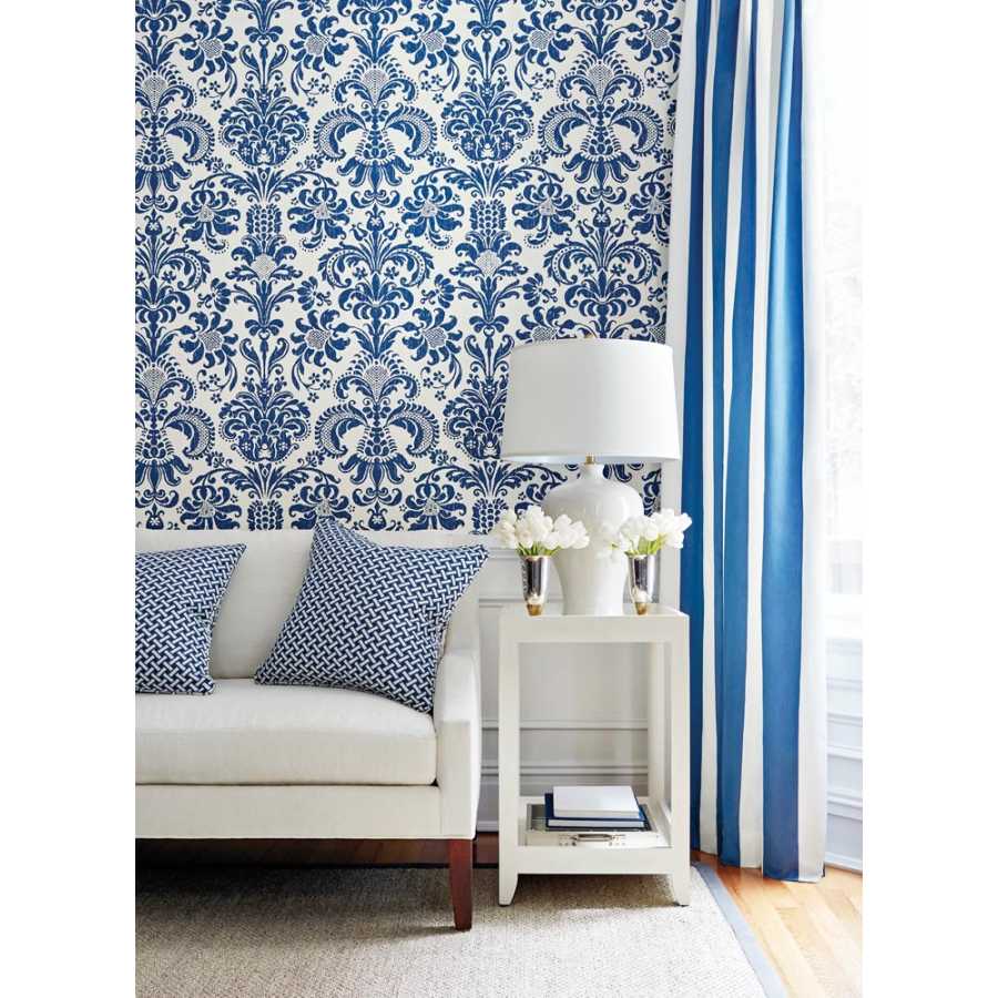 Thibaut Wallpaper Blue And White